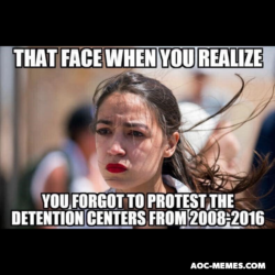 AoC Detention Camps protest Obama meme