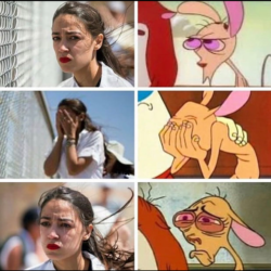 Alexandria Ocasio Cortez detention camp meme ren and stimpy.jpg AoC Detention Camp Ren and Stimpy Meme