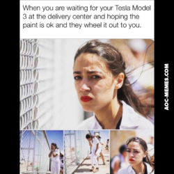 Alexandria Ocasio Cortez detention camp meme - waiting for tesla.jpg AoC Waiting for her Tesla Meme