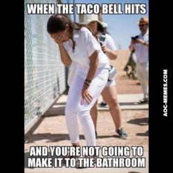 AoC prison camp taco bell white pants meme