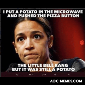 AOC potato meme