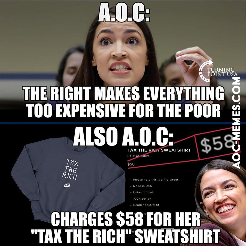 aoc tax the rich sweatshirt