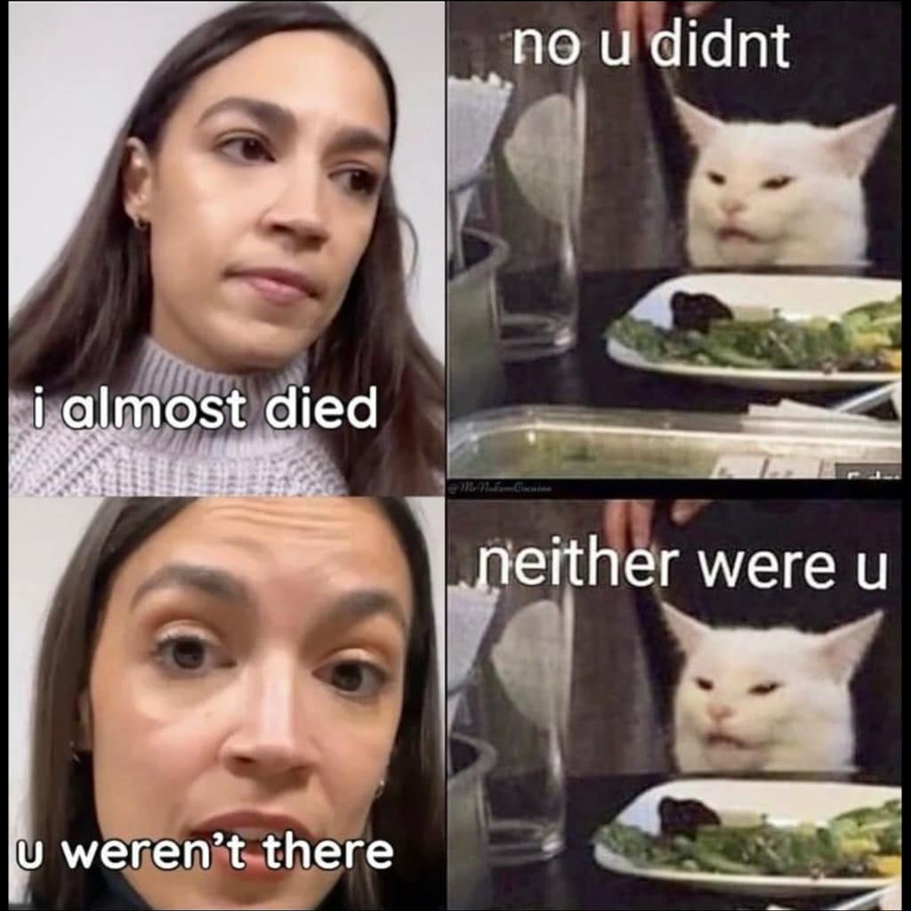 The cat says AOC is lying